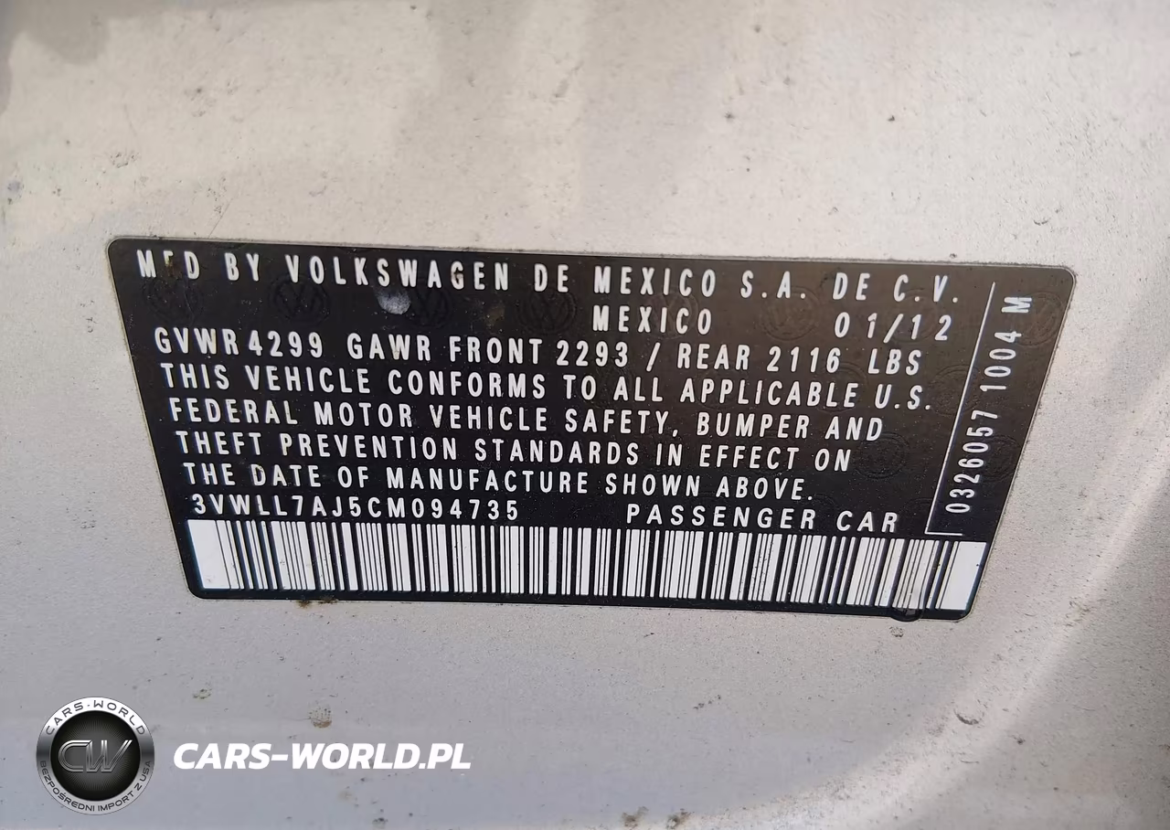 2012 Volkswagen Jetta 2.0L Tdi VIN:3VWLL7AJ5CM094735 - 9
