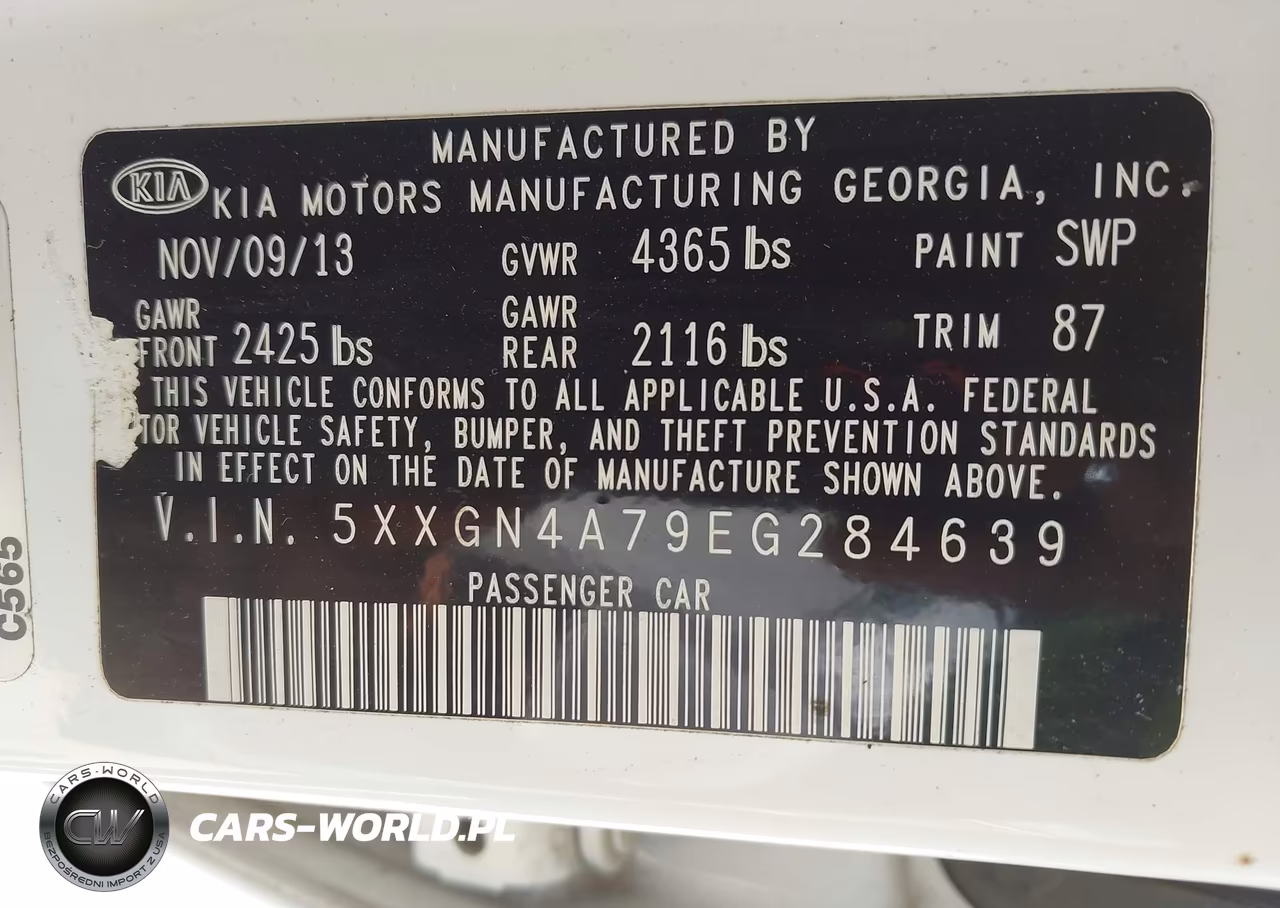 2014 Kia Optima Ex VIN:5XXGN4A79EG284639 - 9