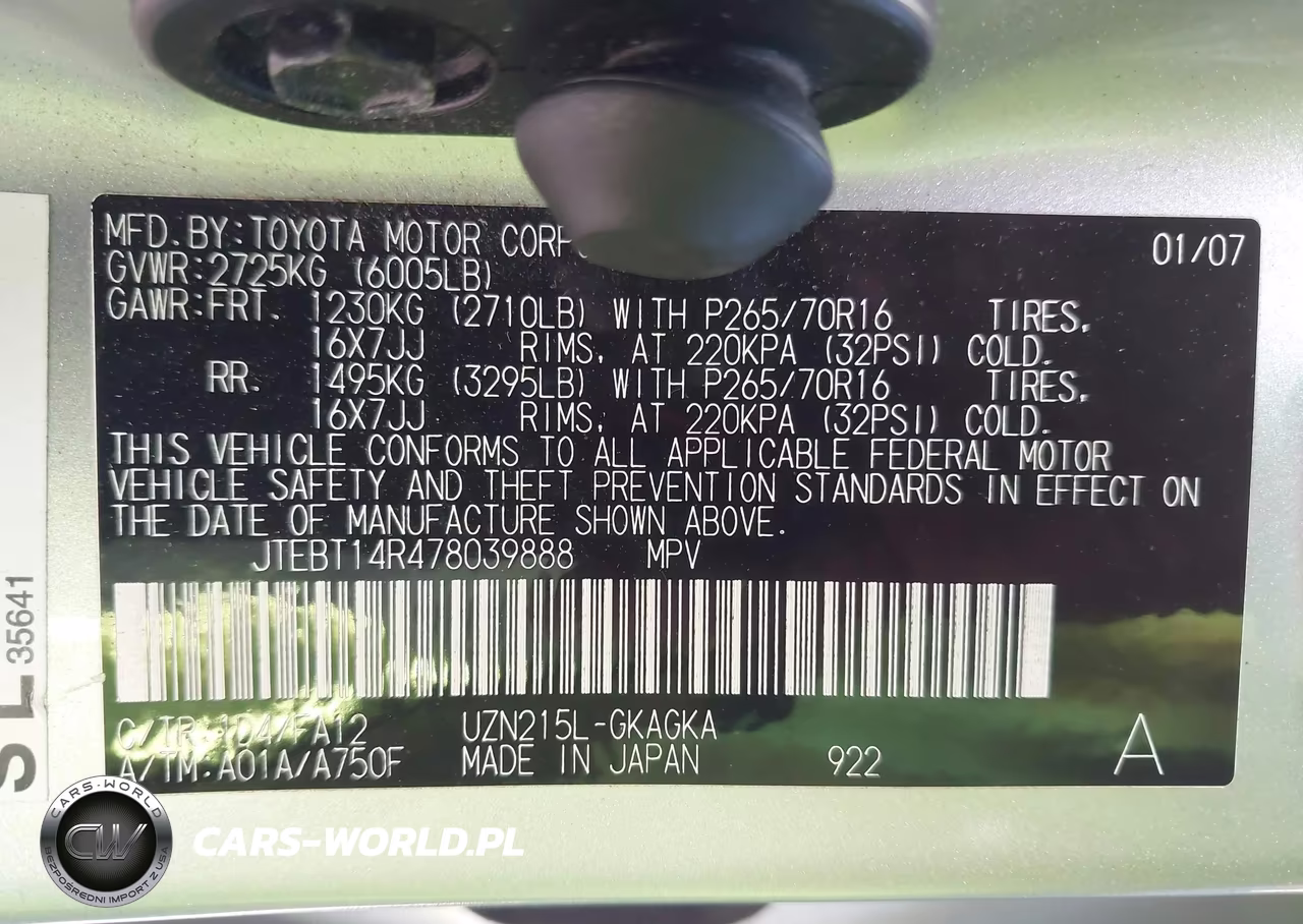 2007 Toyota 4Runner Sr5 V8 VIN:JTEBT14R478039888 - 9