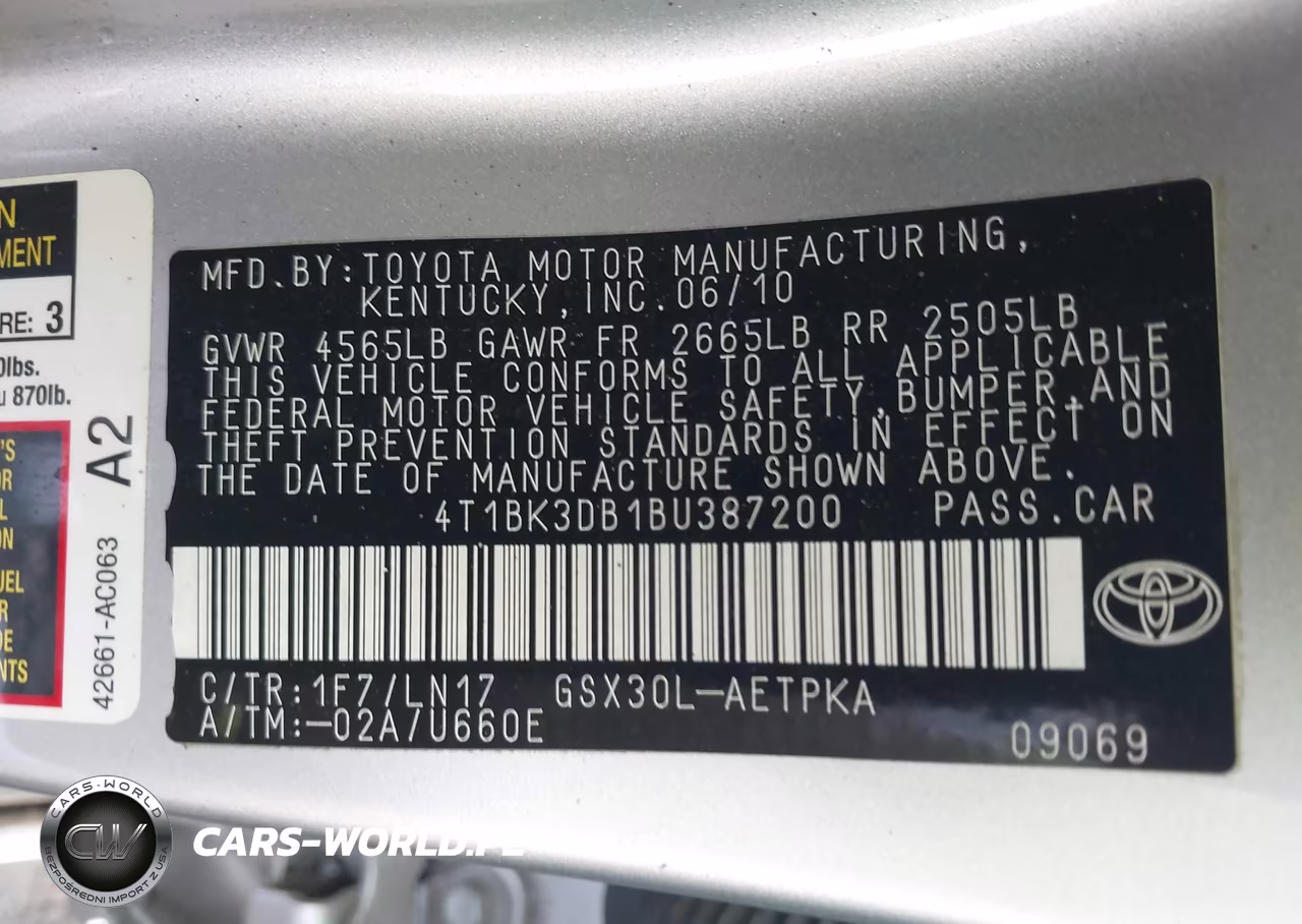 2011 Toyota Avalon Limited VIN:4T1BK3DB1BU387200 - 9