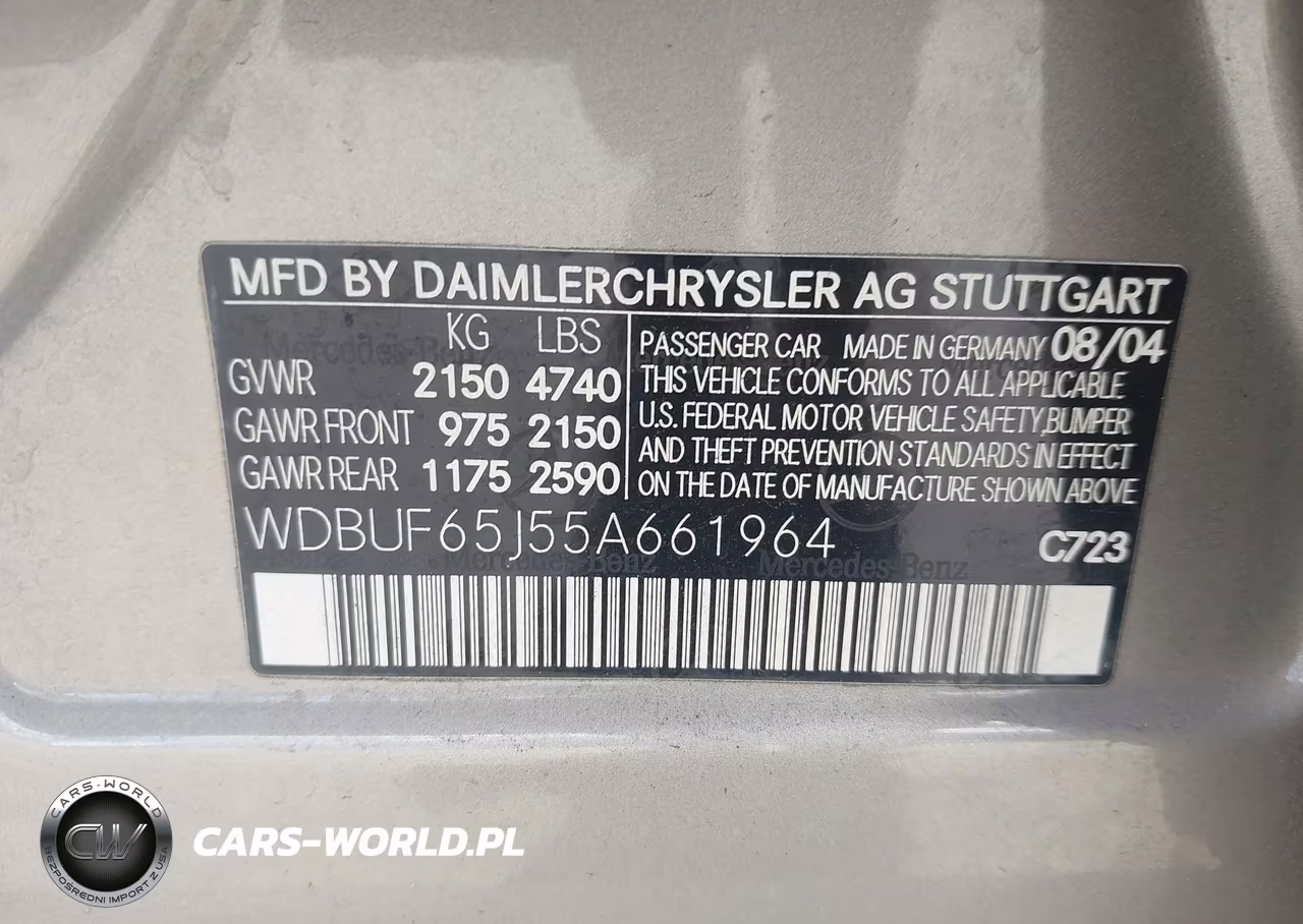 2005 Mercedes-Benz E 320 VIN:WDBUF65J55A661964 - 9