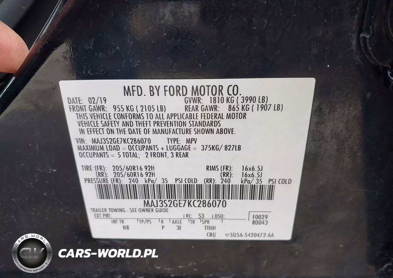 2019 Ford Ecosport Se VIN:MAJ3S2GE7KC286070 - 9