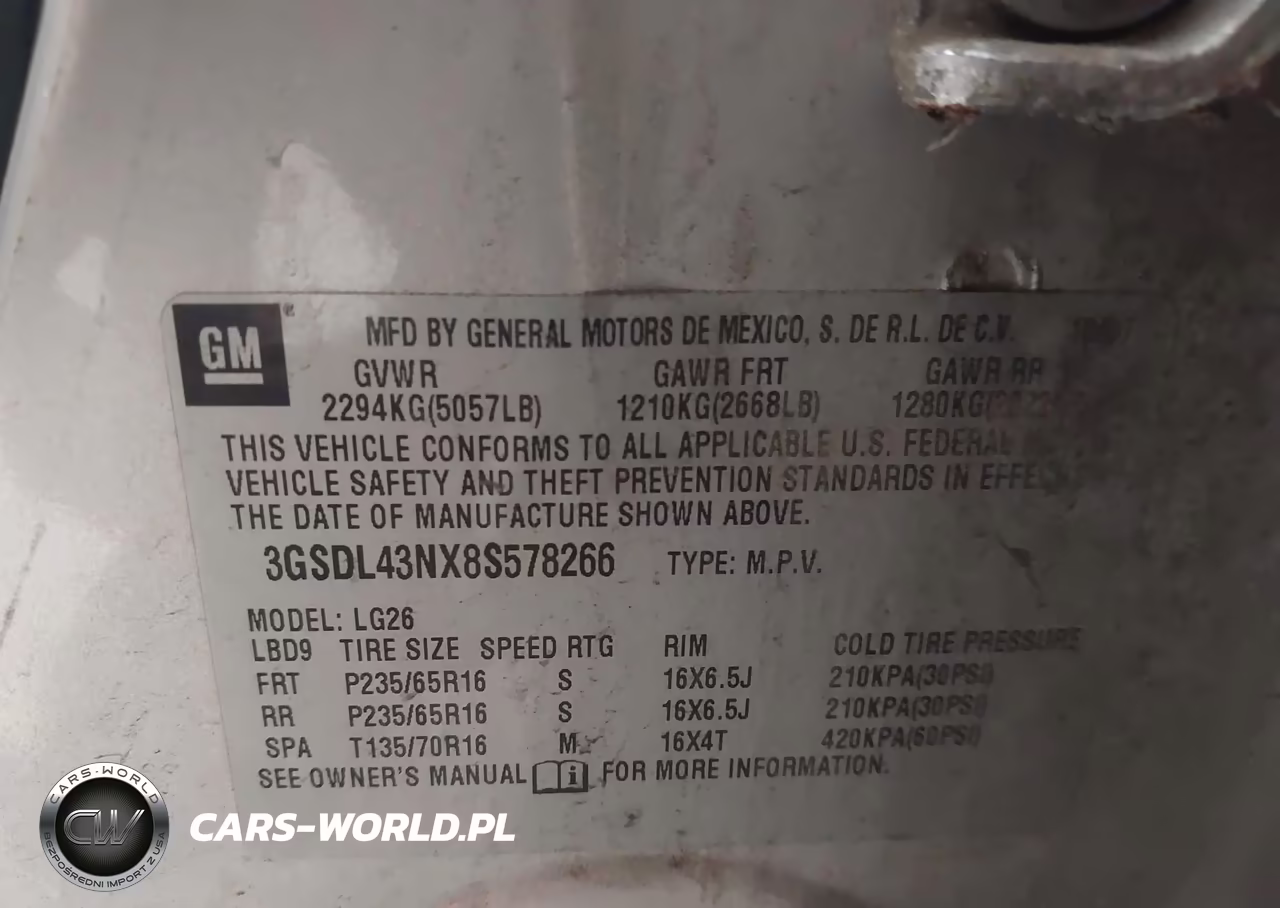 2008 Saturn Vue V6 Xe VIN:3GSDL43NX8S578266 - 9