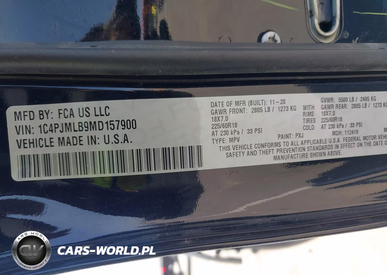 2021 Jeep Cherokee Altitude 4X4 VIN:1C4PJMLB9MD157900 - 9