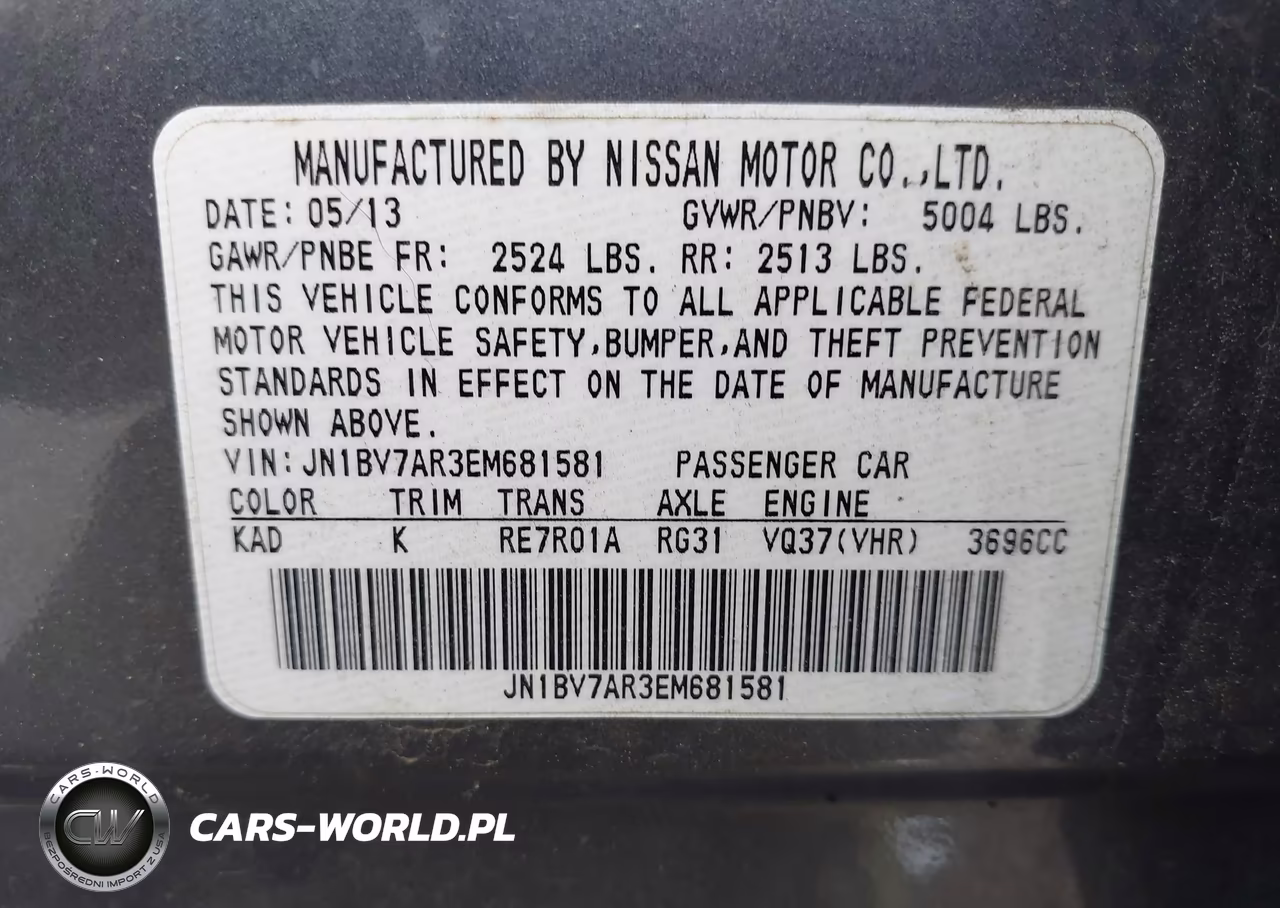 2014 Infiniti Q50 Premium VIN:JN1BV7AR3EM681581 - 9
