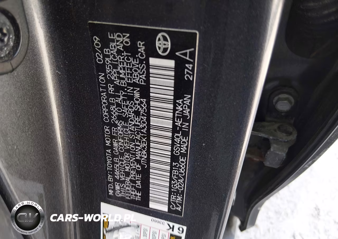 2010 Toyota Camry Le V6 VIN:JTNBK3EK1A3047564 - 9