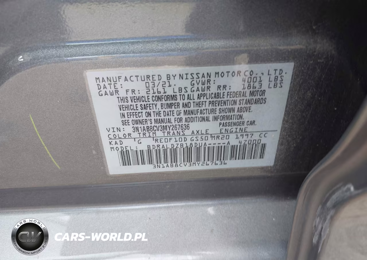 2021 Nissan Sentra Sv Xtronic Cvt VIN:3N1AB8CV3MY267636 - 9