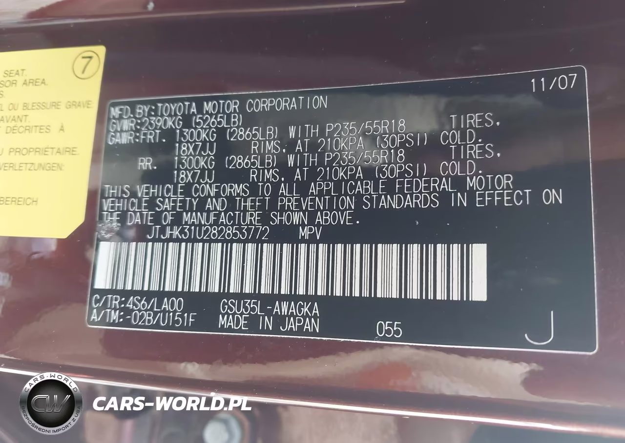 2008 Lexus Rx 350 VIN:JTJHK31U282853772 - 9