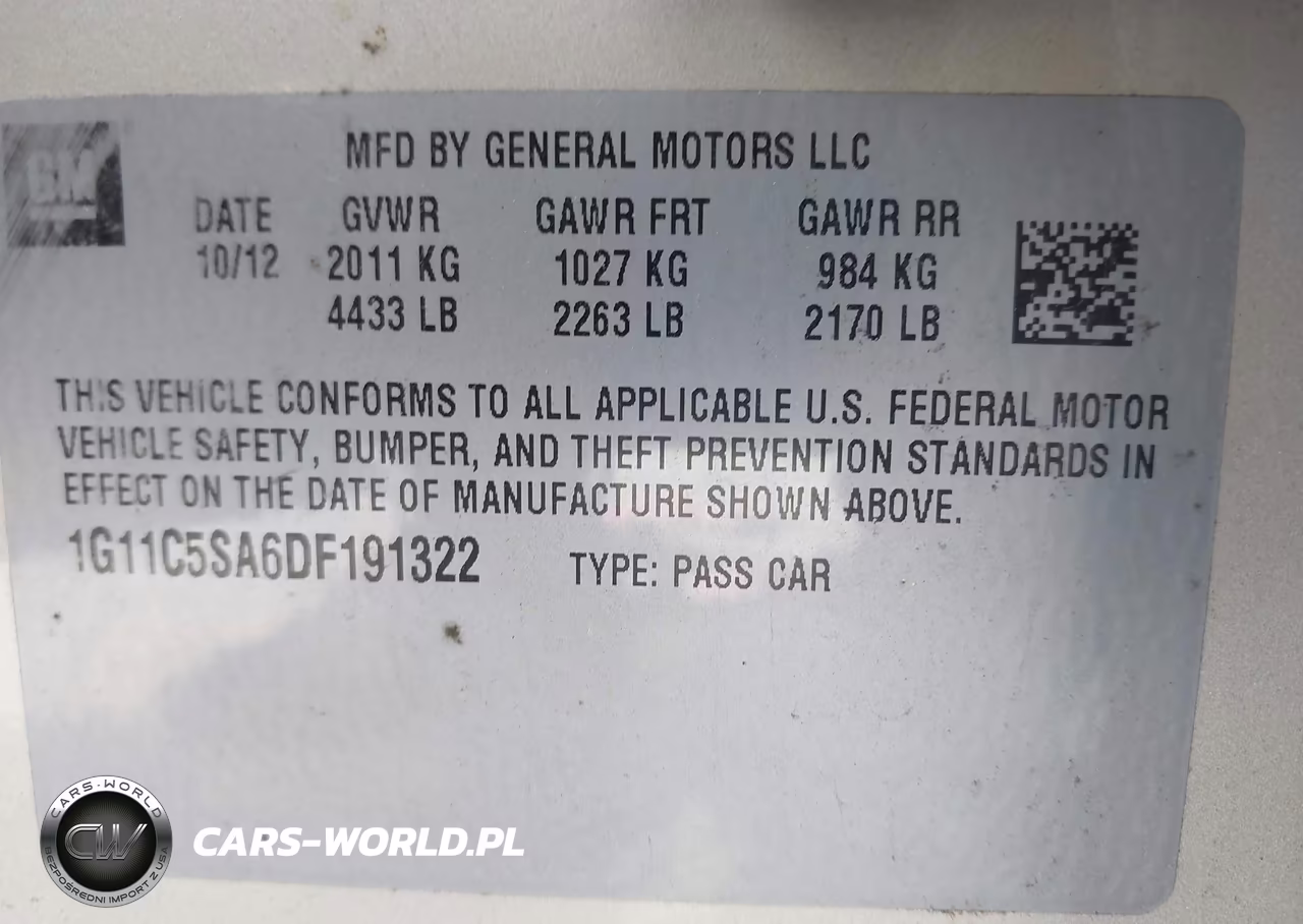 2013 Chevrolet Malibu 1Lt VIN:1G11C5SA6DF191322 - 9