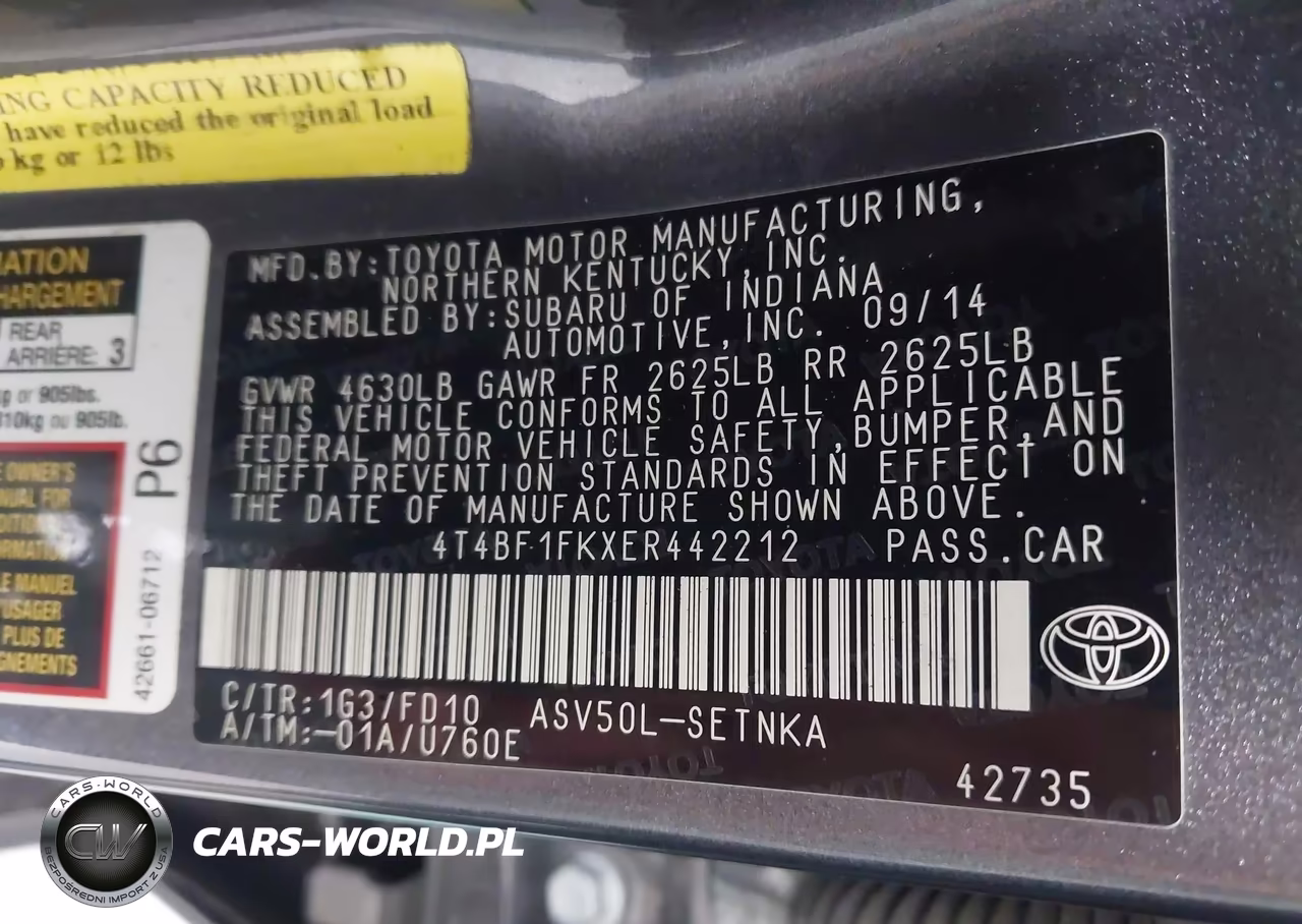2014 Toyota Camry Le VIN:4T4BF1FKXER442212 - 9
