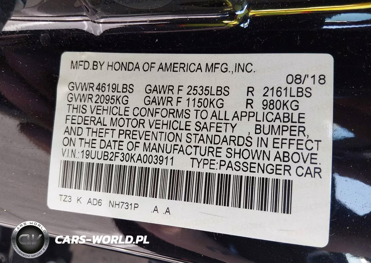 2019 Acura Tlx Standard VIN:19UUB2F30KA003911 - 8