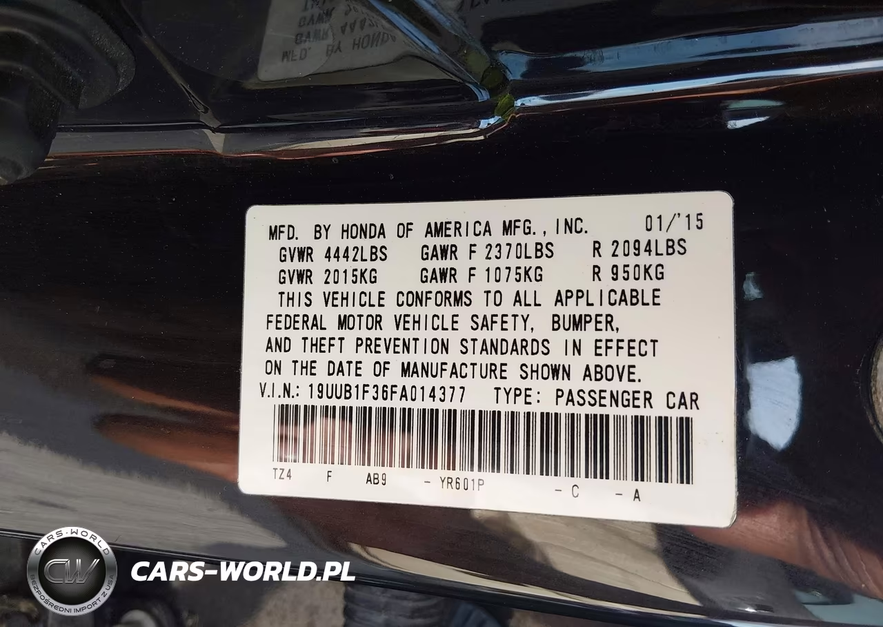 2015 Acura Tlx VIN:19UUB1F36FA014377 - 9