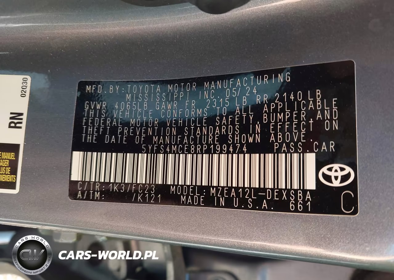 2024 Toyota Corolla Se VIN:5YFS4MCE8RP199474 - 9