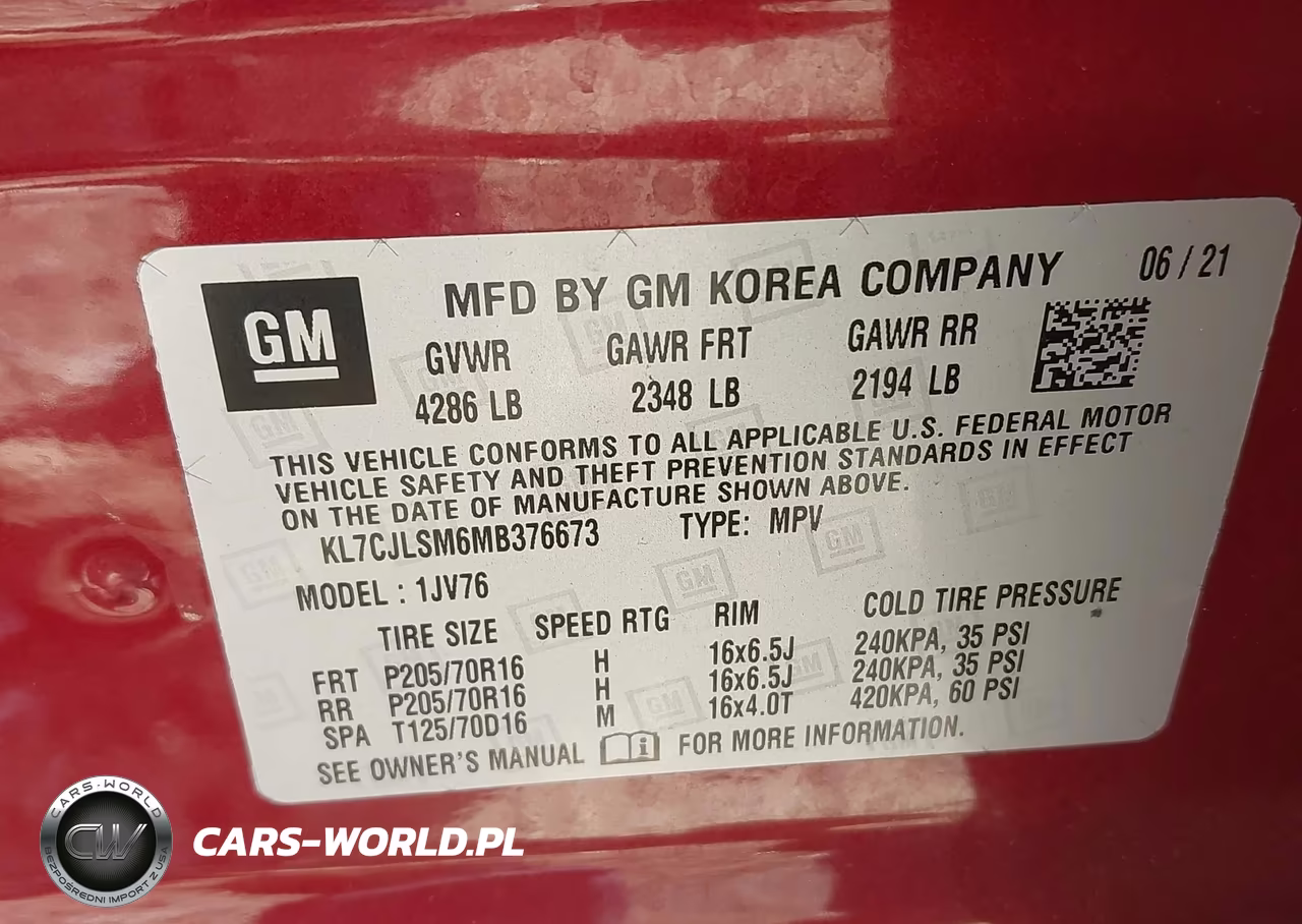 2021 Chevrolet Trax Fwd Lt VIN:KL7CJLSM6MB376673 - 9