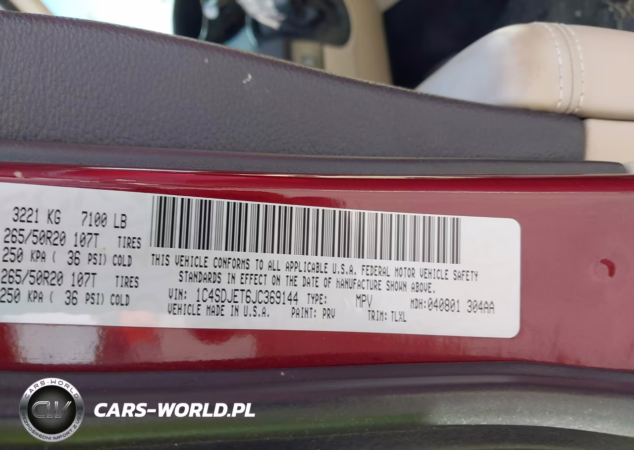 2018 Dodge Durango Citadel Awd VIN:1C4SDJET6JC369144 - 9