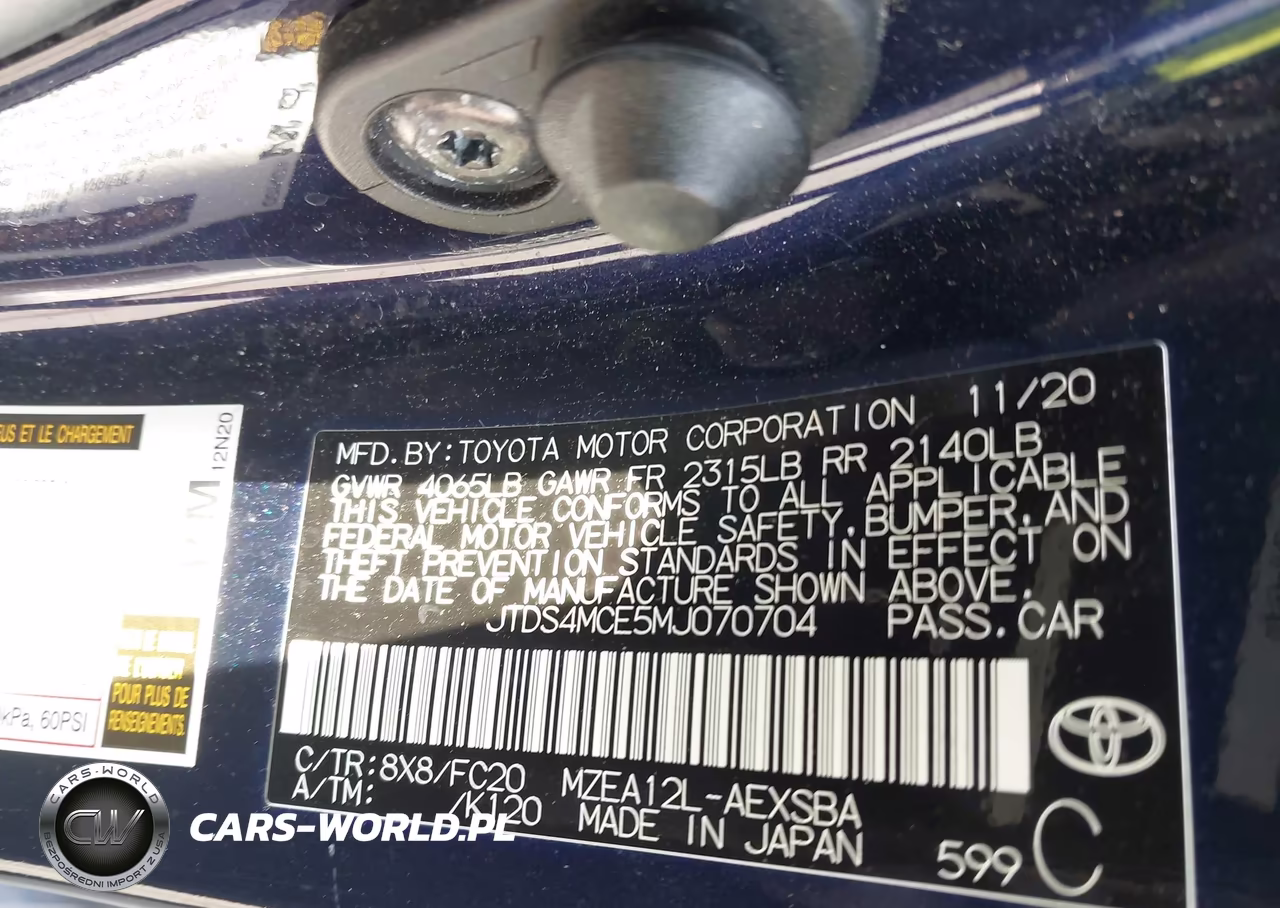 2021 Toyota Corolla Se VIN:JTDS4MCE5MJ070704 - 9