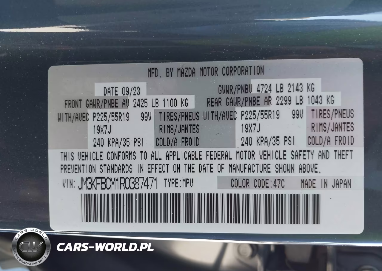 2024 Mazda Cx-5 2.5 S Carbon Edition VIN:JM3KFBCM1R0387471 - 9