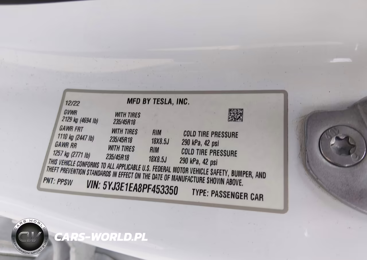 2023 Tesla Model 3 Rear-Wheel Drive VIN:5YJ3E1EA8PF453350 - 9