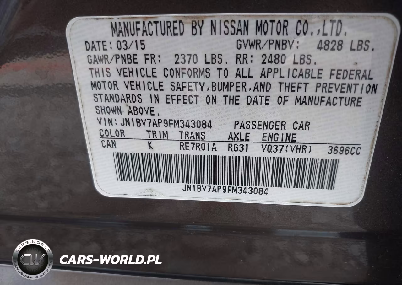 2015 Infiniti Q50 Premium-Sport VIN:JN1BV7AP9FM343084 - 9