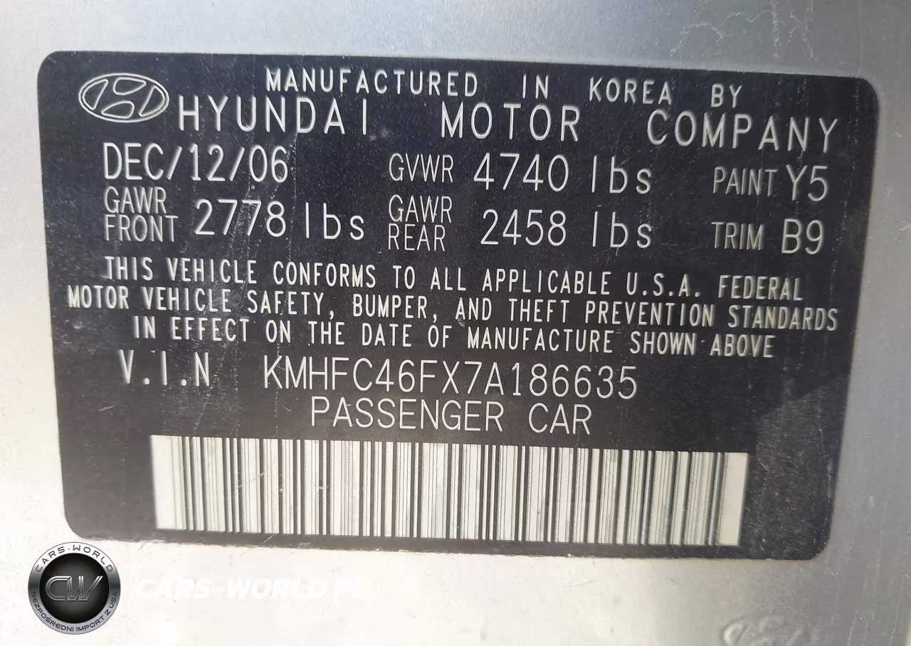 2007 Hyundai Azera Limited-Se VIN:KMHFC46FX7A186635 - 9