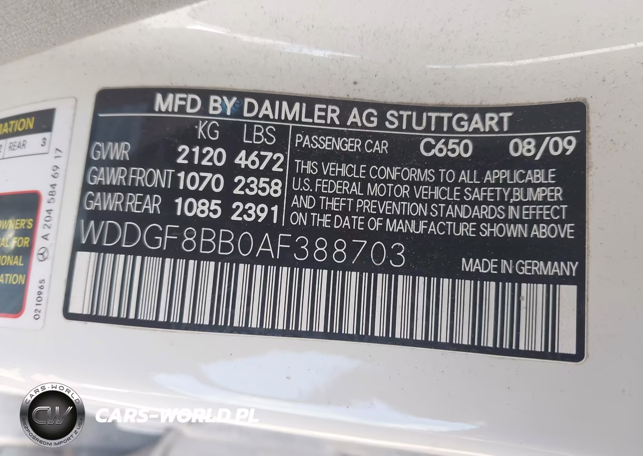 2010 Mercedes-Benz C 300 Luxury 4Matic-Sport 4Matic VIN:WDDGF8BB0AF388703 - 9
