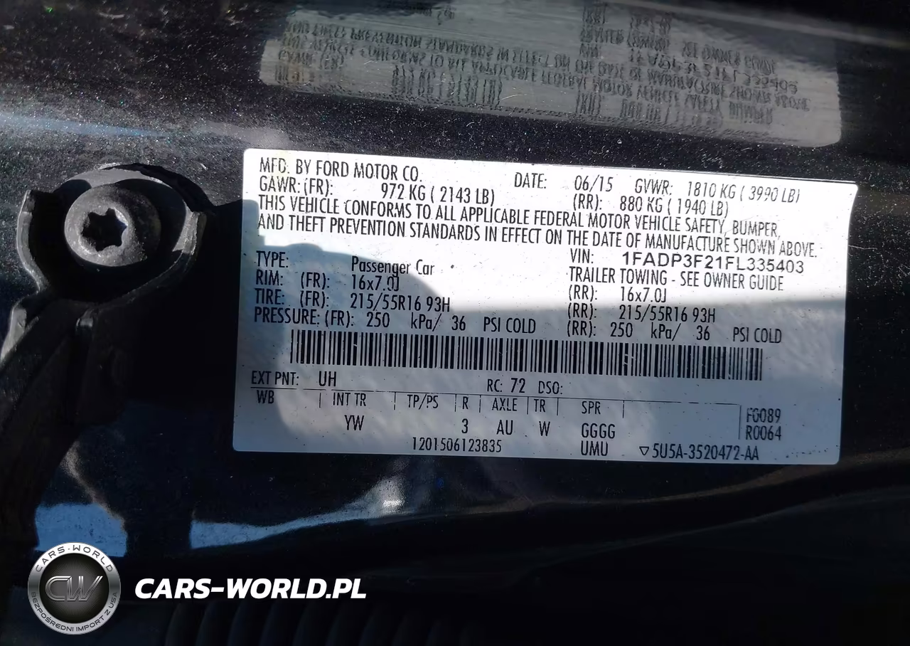 2015 Ford Focus Se VIN:1FADP3F21FL335403 - 9
