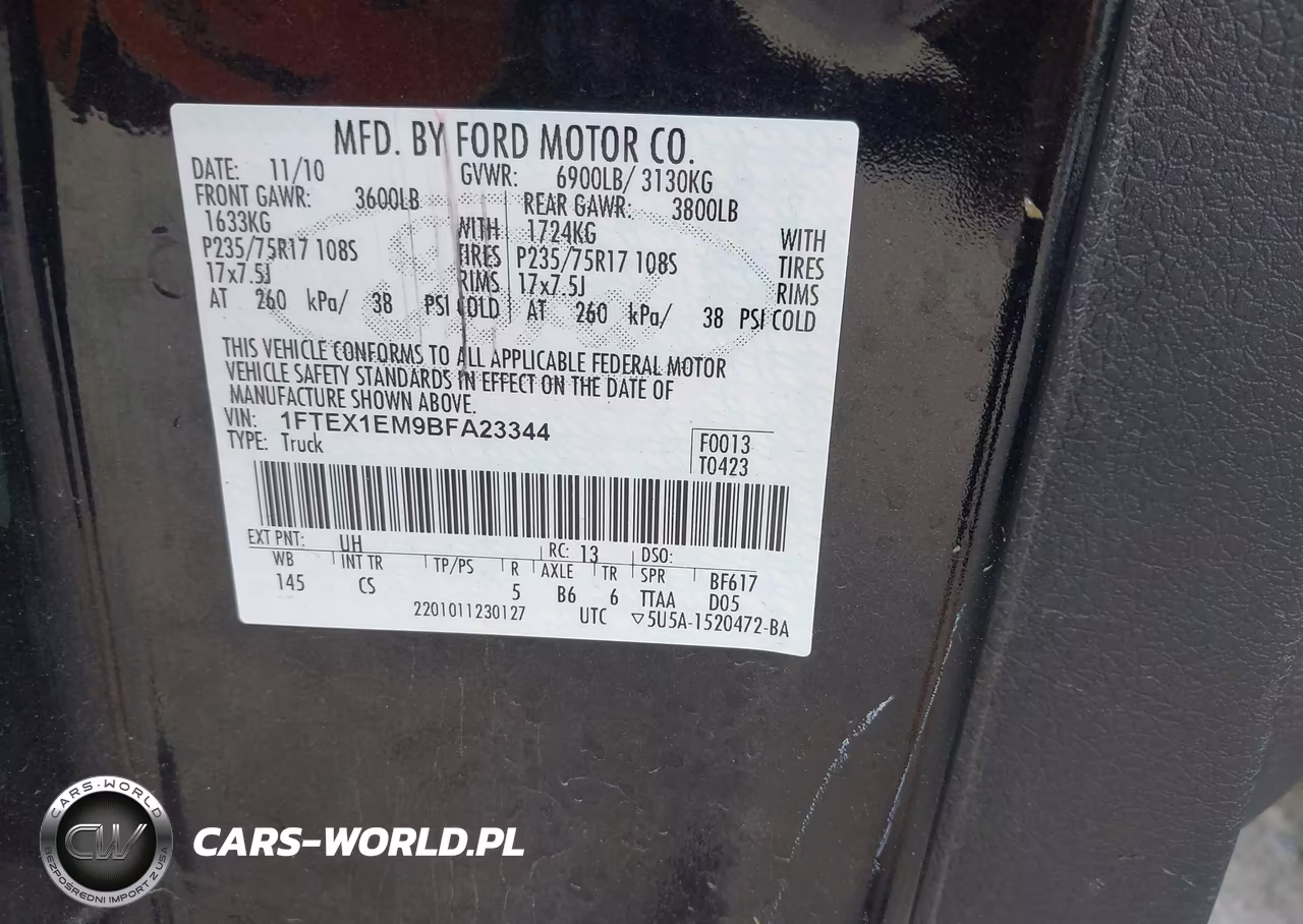 2011 Ford F-150 Xl VIN:1FTEX1EM9BFA23344 - 9