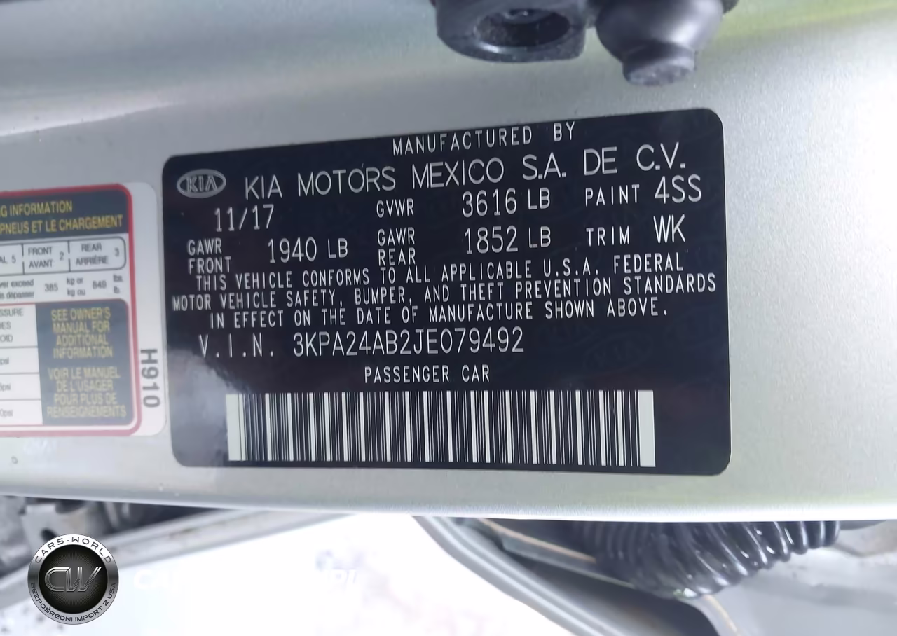 2018 Kia Rio Lx VIN:3KPA24AB2JE079492 - 9
