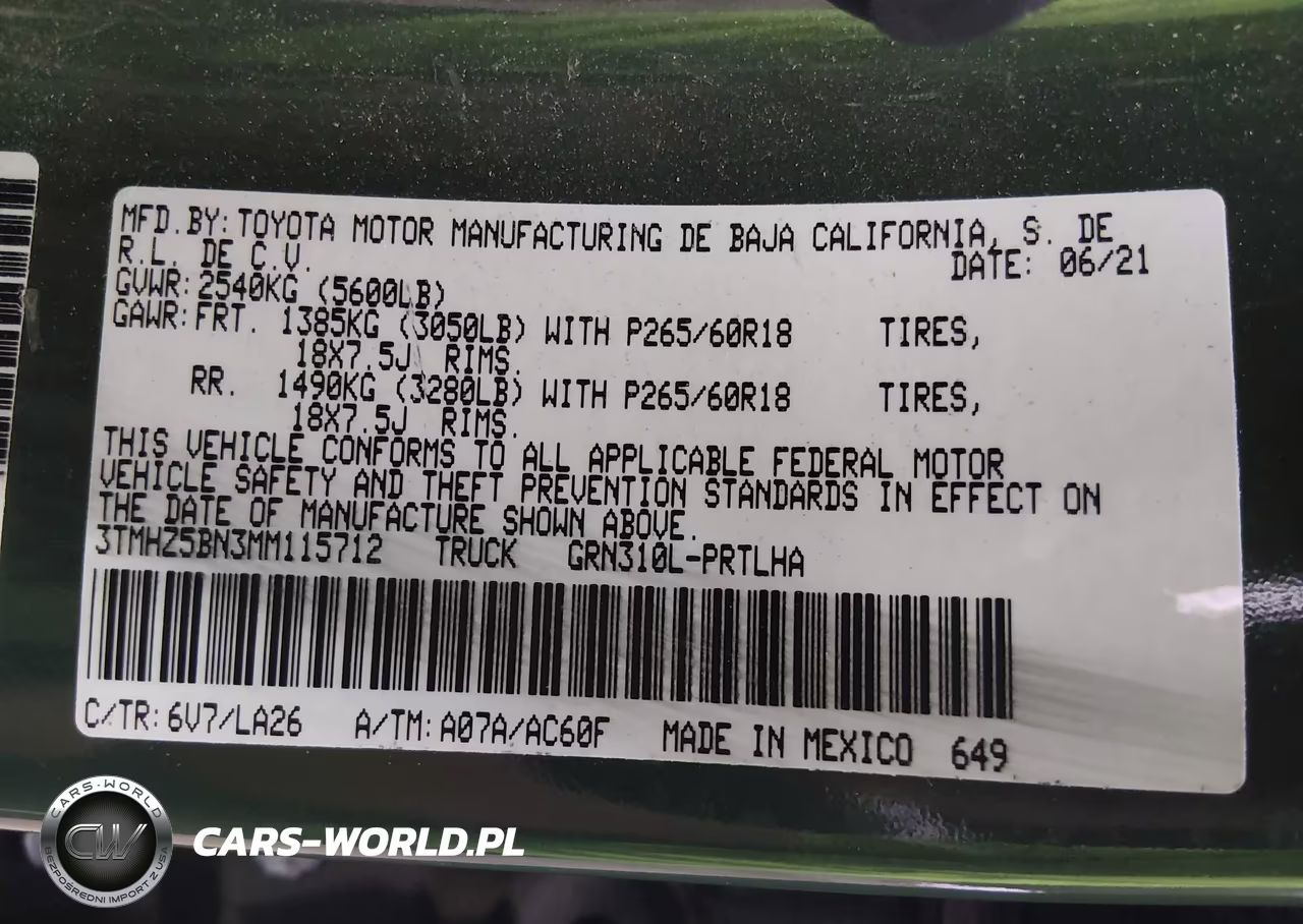 2021 Toyota Tacoma Limited VIN:3TMHZ5BN3MM115712 - 9