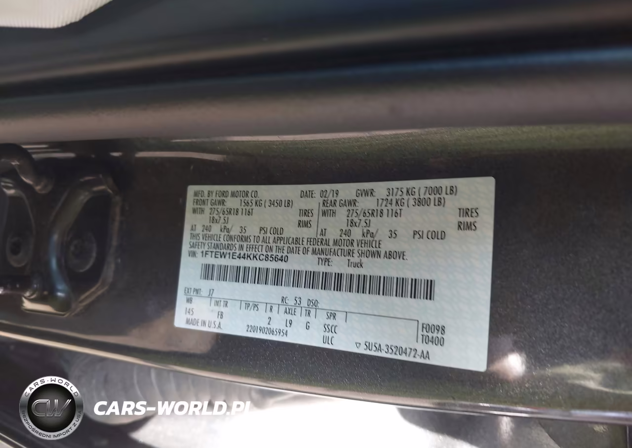 2019 Ford F-150 Xlt VIN:1FTEW1E44KKC85640 - 9