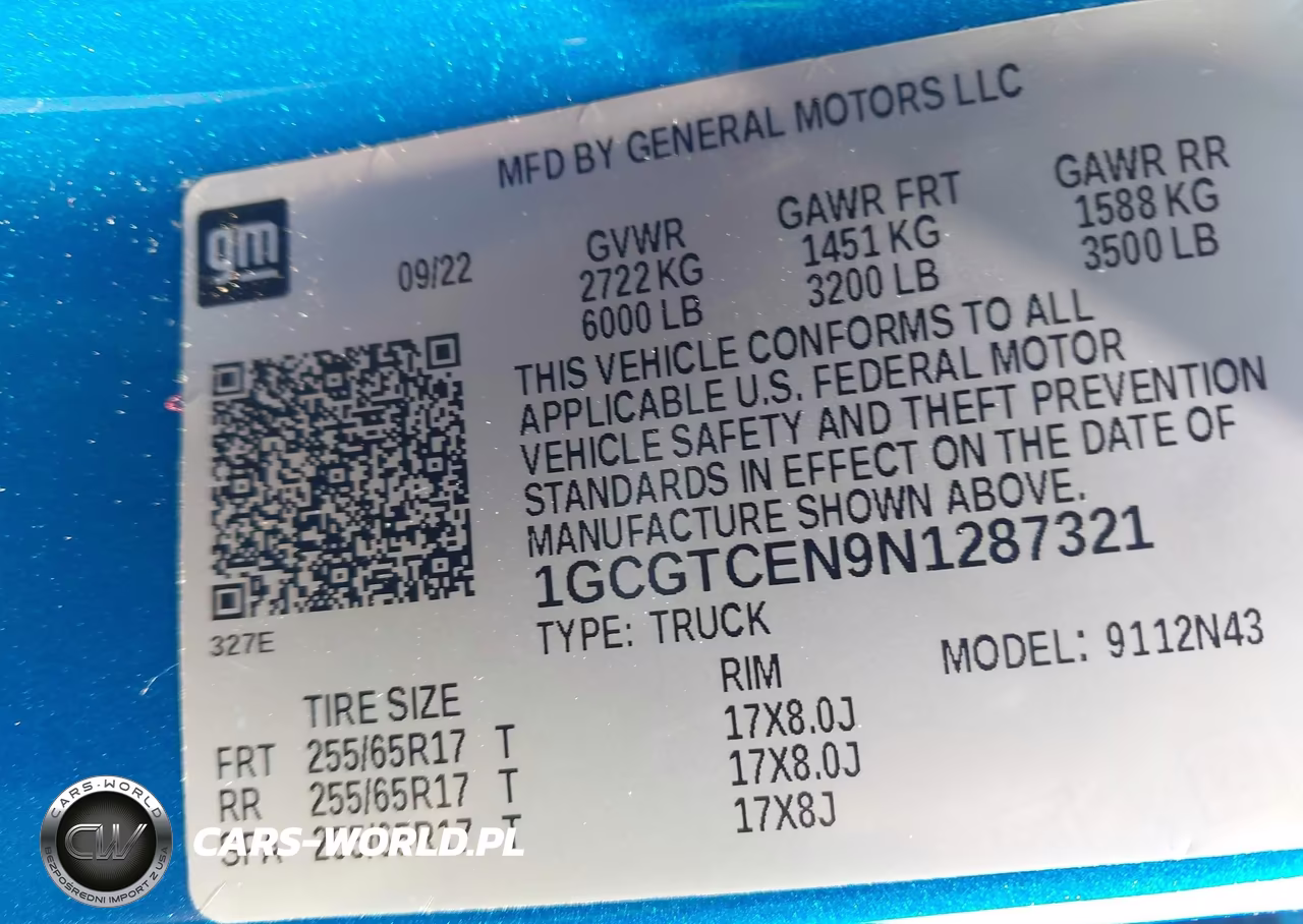 2022 Chevrolet Colorado 4Wd Short Box Lt VIN:1GCGTCEN9N1287321 - 9