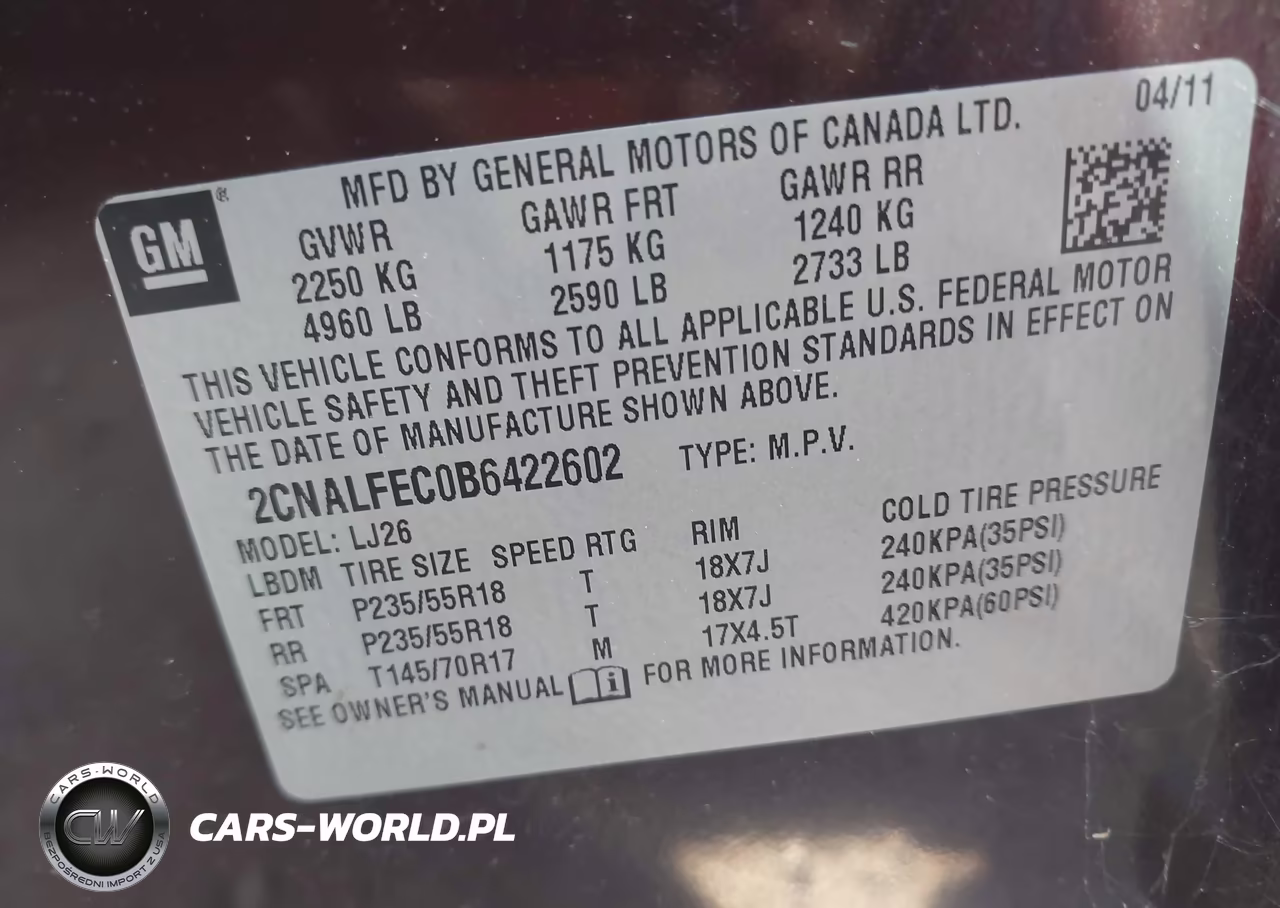2011 Chevrolet Equinox Ltz VIN:2CNALFECOB6422602 - 9