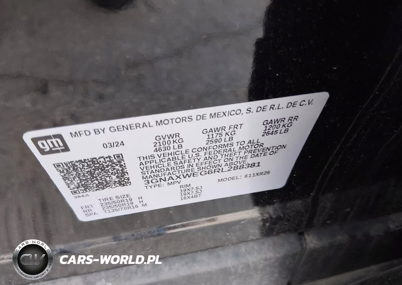 2024 Chevrolet Equinox Awd Rs VIN:3GNAXWEG6RL288381 - 9