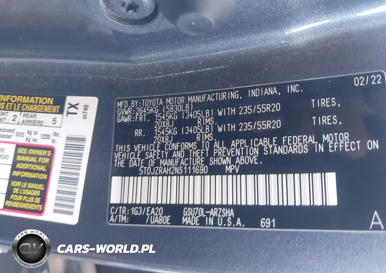 2022 Toyota Highlander Xse VIN:5TDJZRAH2NS111690 - 9