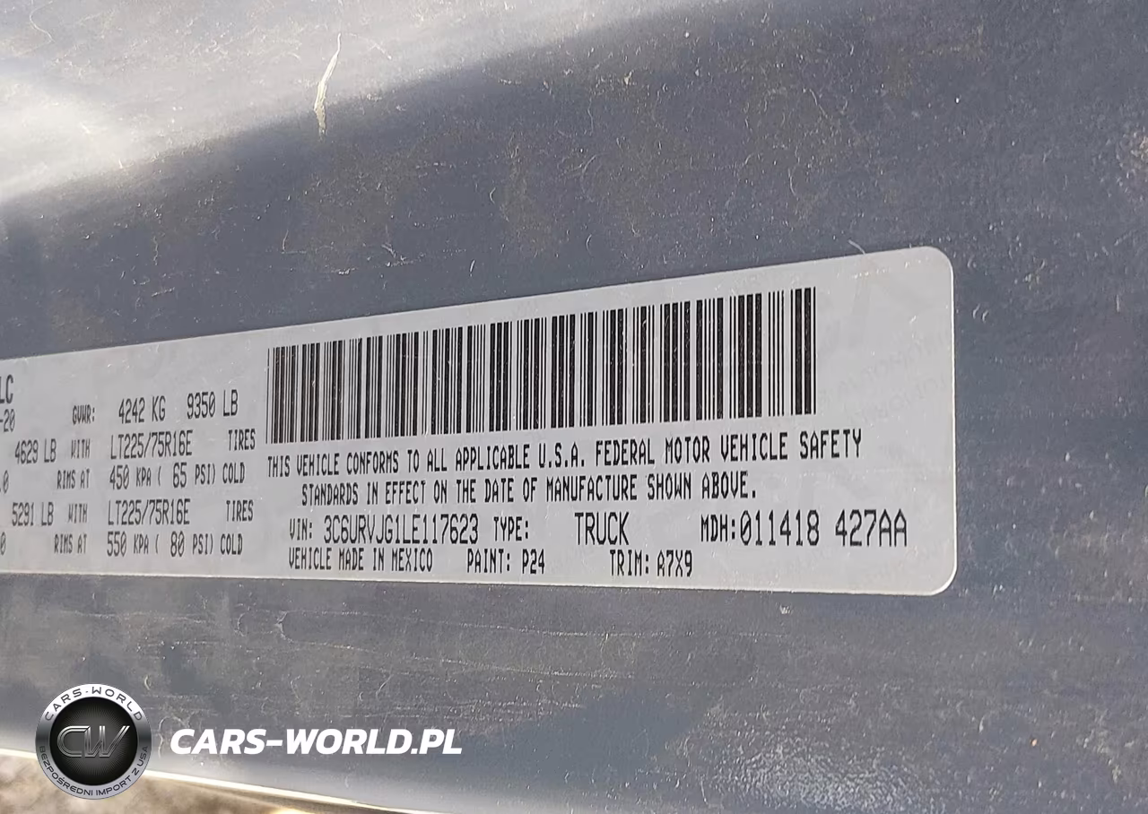 2020 Ram Promaster 3500 3500 High VIN:3C6URVJG1LE117623 - 9