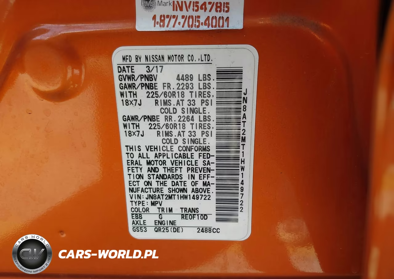 2017 Nissan Rogue Sl VIN:JN8AT2MT1HW149722 - 9