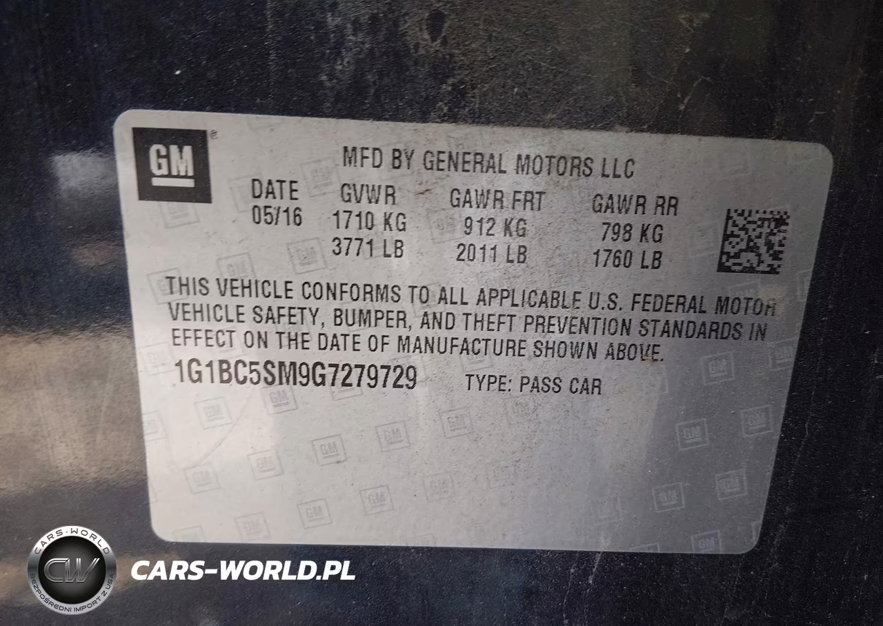 2016 Chevrolet Cruze Ls Auto VIN:1G1BC5SM9G7279729 - 9