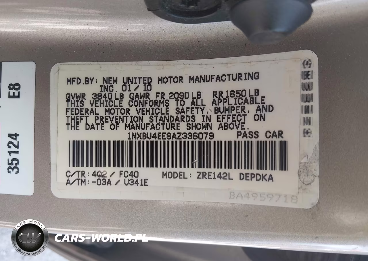 2010 Toyota Corolla Le VIN:1NXBU4EE9AZ336079 - 9