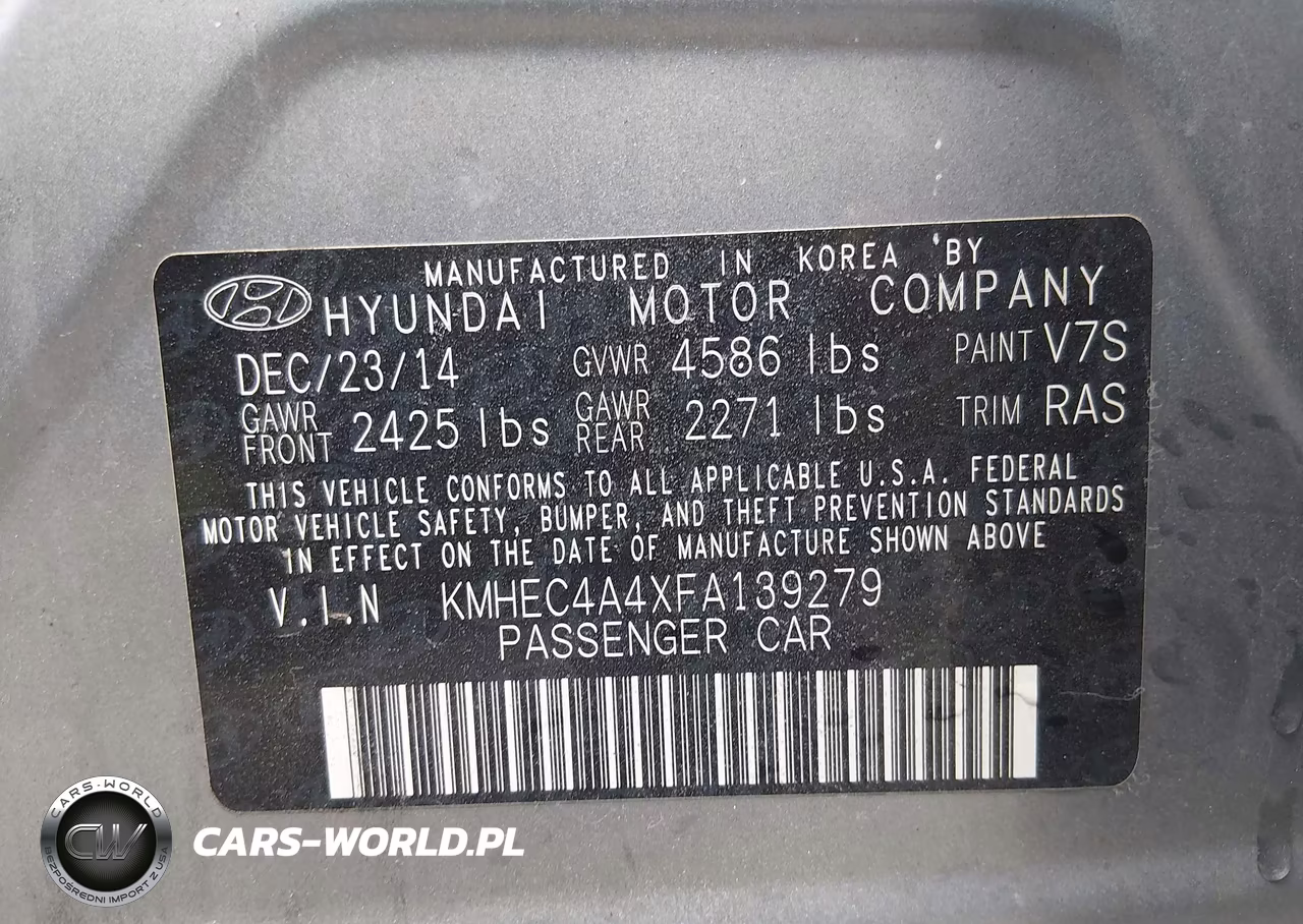 2015 Hyundai Sonata Hybrid VIN:KMHEC4A4XFA139279 - 9