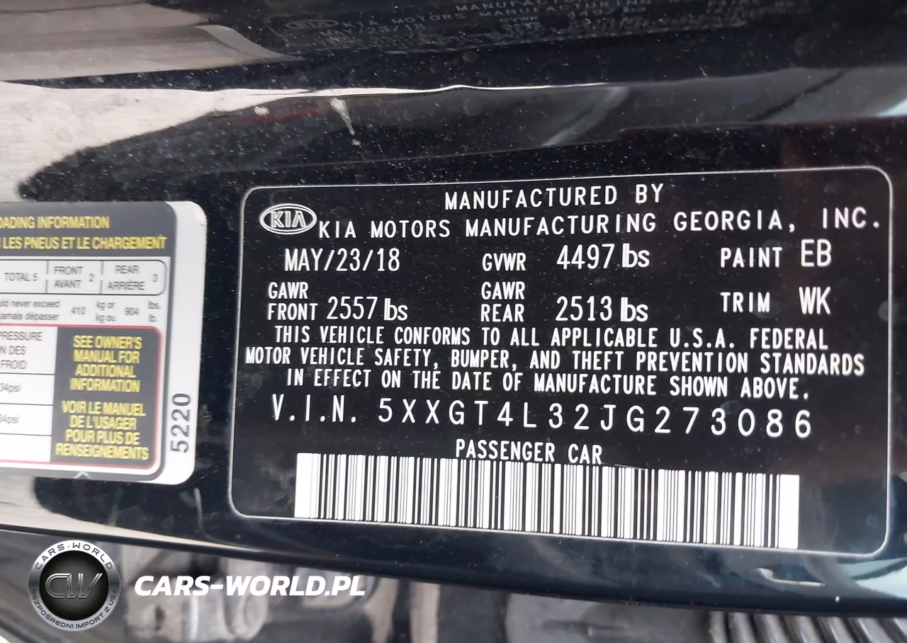 2018 Kia Optima Lx VIN:5XXGT4L32JG273086 - 9