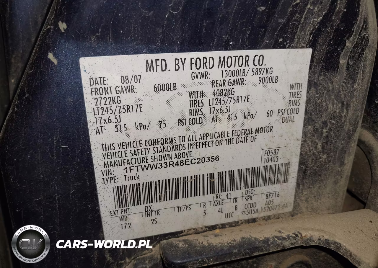 2008 Ford F-350 Fx4-King Ranch-Lariat-Xl-Xlt VIN:1FTWW33R48EC20356 - 9