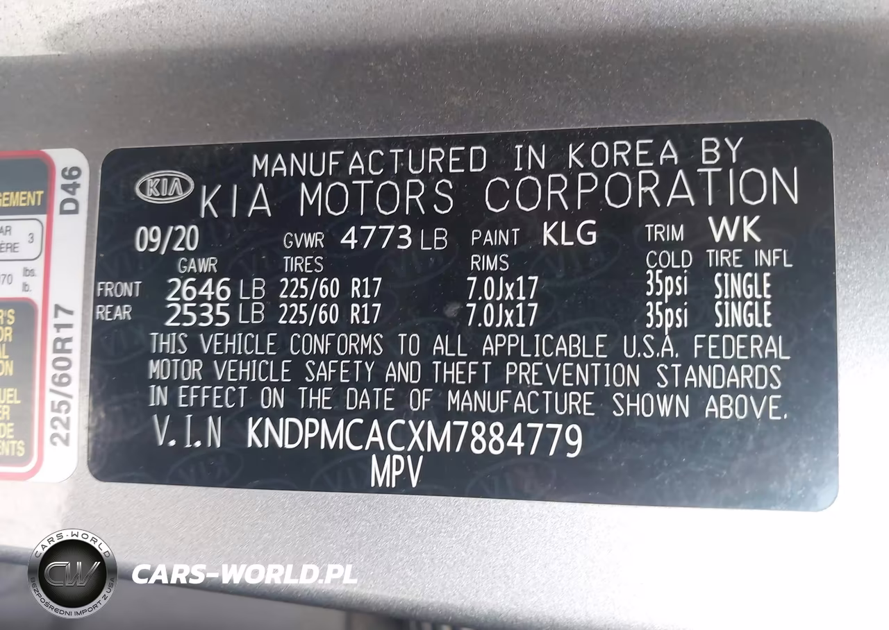 2021 Kia Sportage Lx VIN:KNDPMCACXM7884779 - 9