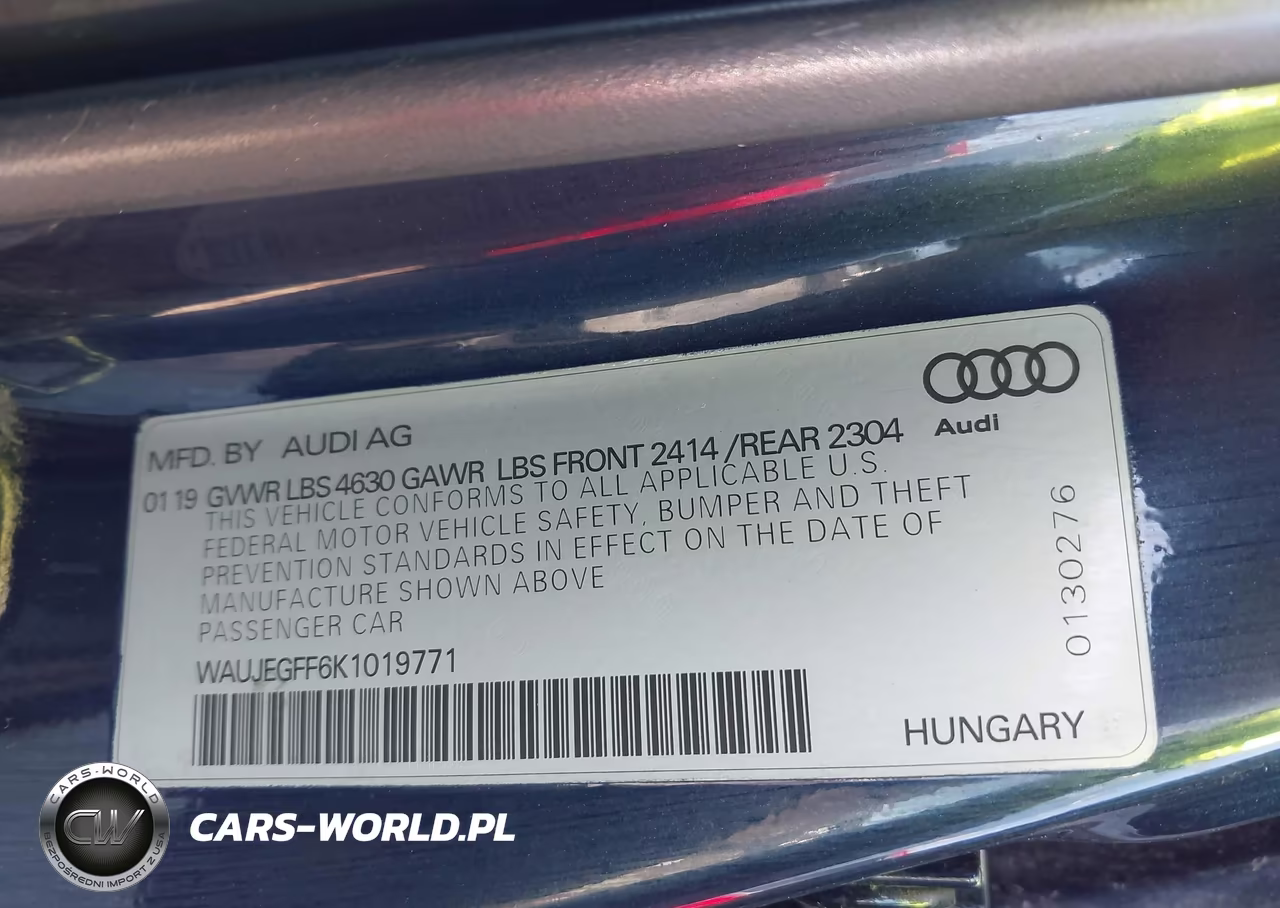 2019 Audi A3 45 Premium VIN:WAUJEGFF6K1019771 - 9