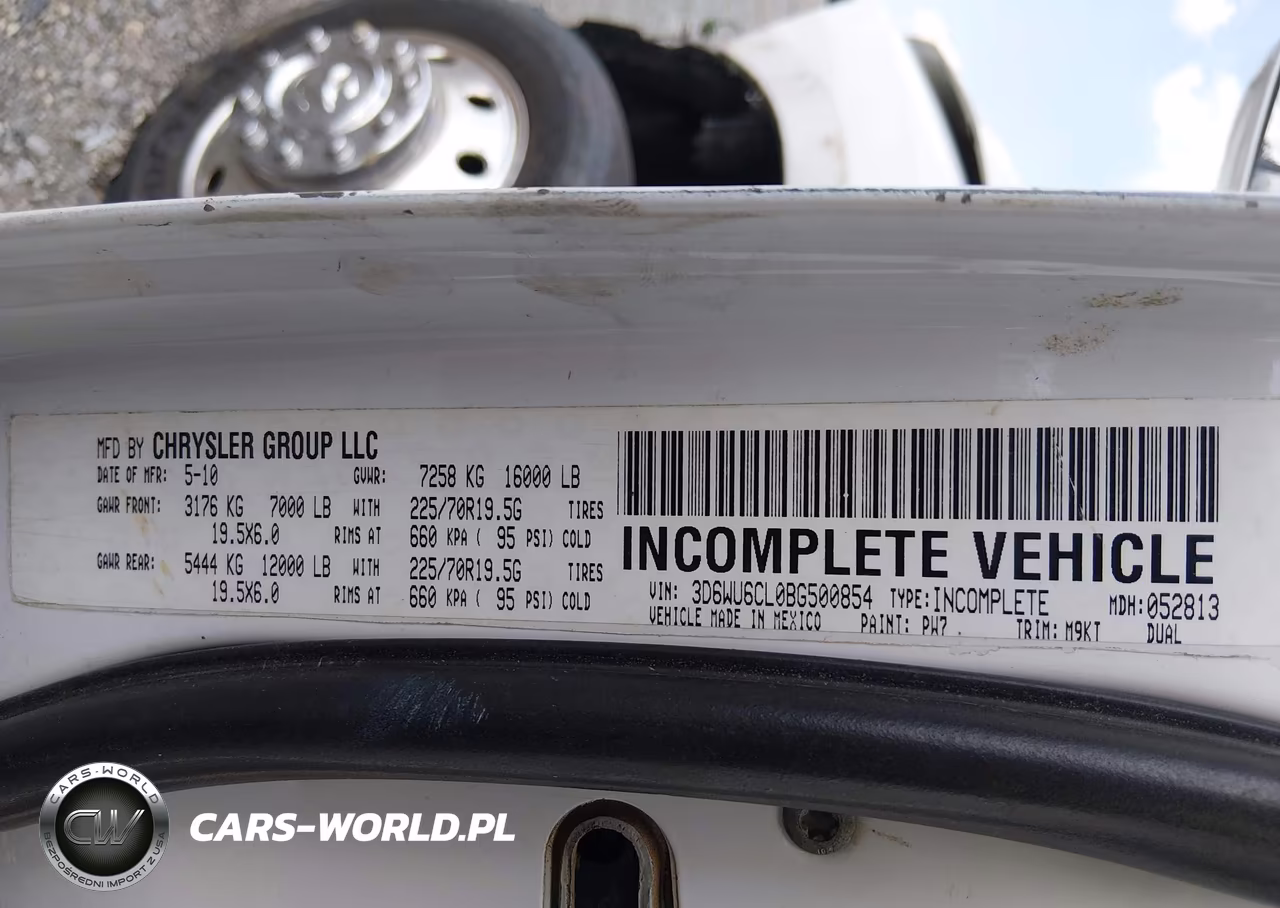 2011 Ram Ram 4500 Hd Chassis St-Slt-Laramie VIN:3D6WU6CL0BG500854 - 8