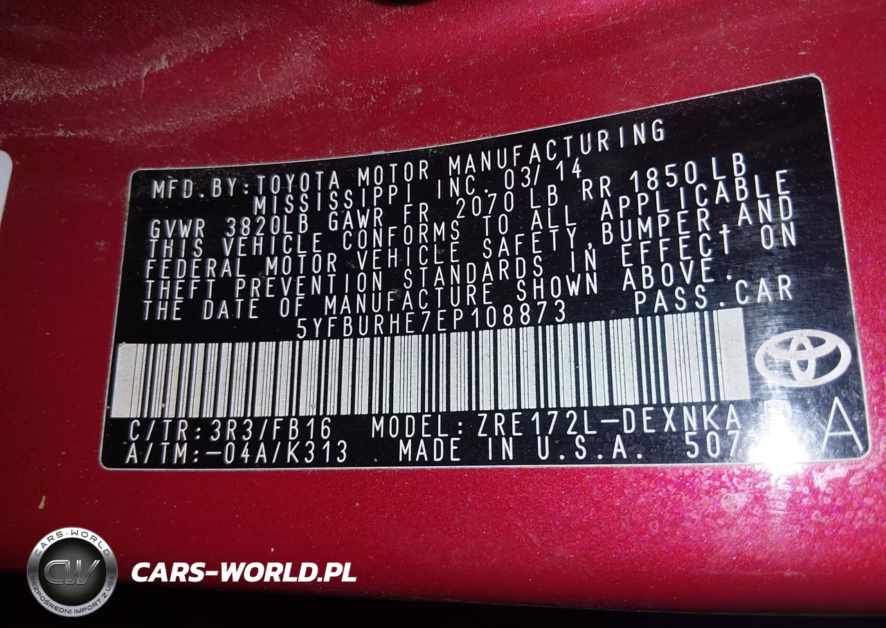 2014 Toyota Corolla Le VIN:5YFBURHE7EP108873 - 9