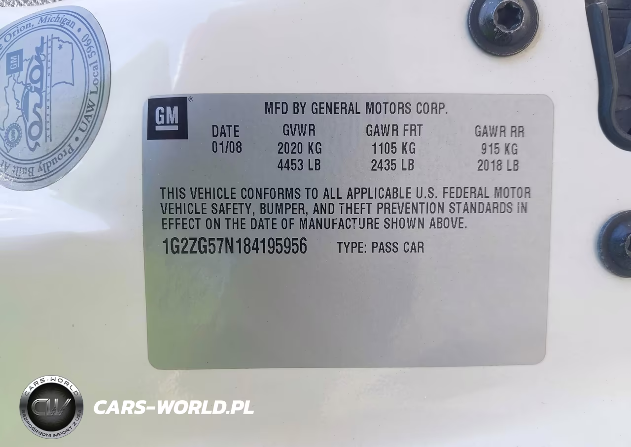 2008 Pontiac G6 VIN:1G2ZG57N184195956 - 9