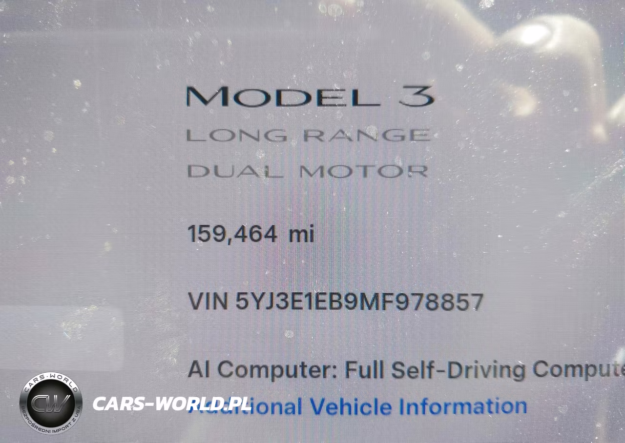2021 Tesla Model 3 Long Range Dual Motor All-Wheel Drive VIN:5YJ3E1EB9MF978857 - 13