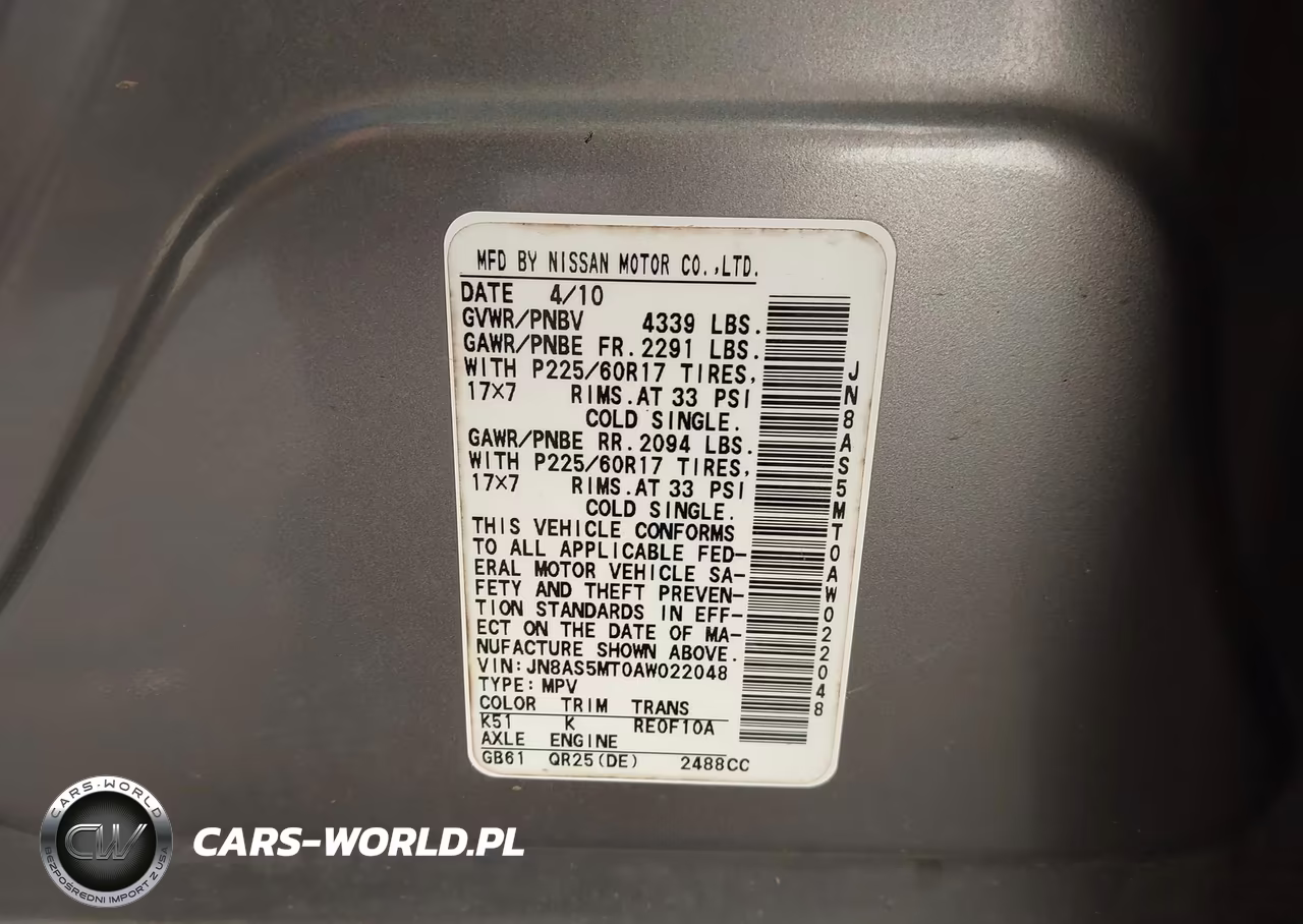 2010 Nissan Rogue Sl VIN:JN8AS5MT0AW022048 - 9