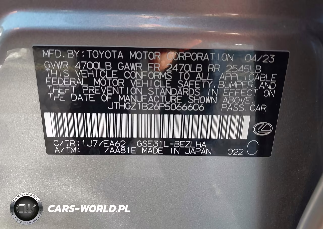 2023 Lexus Is 350 F Sport VIN:JTHGZ1B26P5066606 - 9