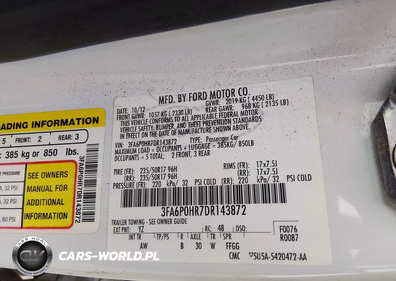 2013 Ford Fusion Se VIN:3FA6P0HR7DR143872 - 9